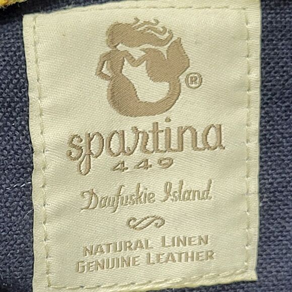 SPARTINA 449 LINEN + LEATHER RESORT FLORAL PREPPY PURSE BAG DAUFUSKIE ISLAND SC - Picture 9 of 16